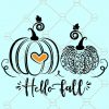 Hello Fall SVG, Fall svg file for cricut, Autumn svg file, Welcome fall svg, Fall svg, Thanksgiving svg Files