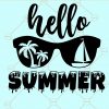 Hello Summer Sunglasses svg, hello Summer svg, summer shirt svg, Summer door Sign svg, summer sign svg, Hello Summer svg Files