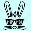 Hip hop bunny SVG, Bunny Face SVG, Bunny With Sunglasses Svg, Rabbit Ears Svg, kids Easter SVG, Easter bunny SVG file