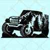 Jeep SVG files, Jeep SVG, Jeep with Mountain and Tree SVG, Jeep SVG file, Jeep svg file for Cricut, Jeep svg Cricut, jeep and forest SVG, jeep, jeep girl SVG, Jeep Girl Saying Svg