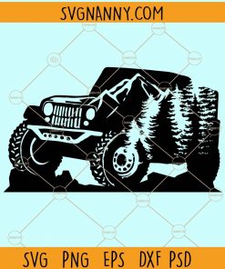 Jeep SVG files, Jeep SVG, Jeep with Mountain and Tree SVG, Jeep SVG file, Jeep svg file for Cricut, Jeep svg Cricut, jeep and forest SVG, jeep, jeep girl SVG, Jeep Girl Saying Svg