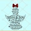 Joy Hope Peace Love Merry svg - Christmas words svg, Christmas Svg, Christmas ornament svg, Merry Christmas svg Files