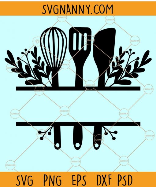 Kitchen split frame svg, kitchen name frame svg, kitchen décor svg, kitchen towel svg, Kitchen Svg  file