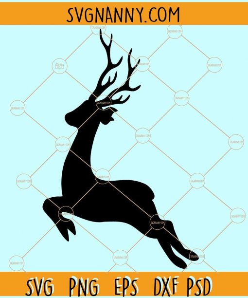 Merry Christmas Deer SVG, Leaping reindeer svg, Christmas Reindeer svg, Merry Christmas Svg, Cute Christmas Reindeer SVG, Christmas Reindeer Design svg  files,  Christmas Sign Svg, holiday svg files