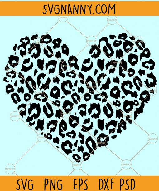 Leopard heart SVG, Heart symbol SVG, cheetah heart SVG, leopard print svg, love svg, pumpkin svg, Leopard print heart SVG, Leopard heart Shirt Svg