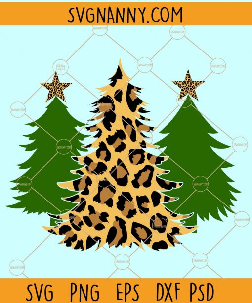 Leopard print Christmas tree svg, Leopard print Christmas Tree svg, Christmas Plaid svg, Christmas tree svg, Christmas tree leopard svg, Cheetah Christmas Tree svg, Merry Christmas  Svg Files
