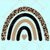 Leopard print Rainbow Svg, Leopard Rainbow Svg, Rainbow Svg, Leopard Print Svg, Be Kind Rainbow svg, fuzzy leopard print svg file