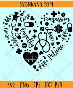 Medical Symbols Heart svg, Nurse adjectives and icons SVG, Nurse Monogram svg, Nurse Heart Svg, Nurse Love Svg, RN Collage Heart svg, Nurse svg, Medical svg, Lpn svg, Nurse Heart Nurse’s Cap svg  file