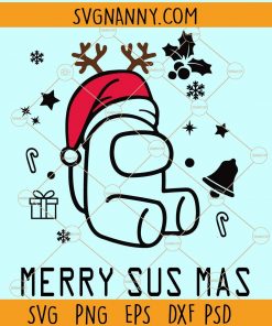 Merry Sus Mas SVG, Among Us Christmas Svg, Merry SusMas Svg, Merry Sus-Mas Svg, Sus Svg, Imposter Svg, Santa Svg, Merry Christmas Svg, Among Us Santa SVG, Among Us Svg, Among Us Svg File, Video Game svg, Extra Sus Svg, Crewmate Impostor, Crewmate Imposter Svg, among us sticker, among us shirt SVG files