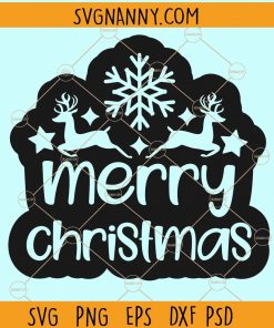 Merry Christmas Reindeer SVG, Rustic Christmas SVG, Reindeer svg, Holiday Clipart, Christmas shirt svg