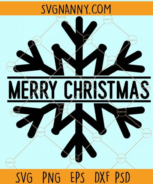 Merry Christmas Svg, Christmas Svg File, Holiday Svg, Snowflakes Svg, Winter Svg Cut File, Christmas Svg Designs files