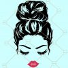 Messy Bun SVG File, Messy Bun hair SVG, Messy Bun SVG, Mom life SVG, Hair stylist SVG, bun svg free, mom bun svg free, messy bun headband svg free, messy bun svg bundle, free svg, messy bun, messy bun girl svg file