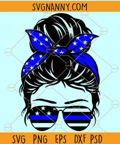 Messy bun police life SVG, Messy Bun Police Svg, Thin Blue Line Svg, Police life skull SVG, Mom life skull SVG, Thin blue line messy bun SVG, Police Wife Life Svg, Skull Police Wife Svg, Police Wife SVG Files