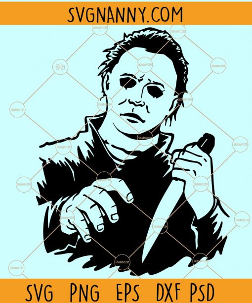 Michael Myers Halloween svg, Michael Myers SVG, Michael Myers silhoutte, Horror hoodie svg, Michael Myers with a knife SVG, Michael Myers Digital Cut File, Halloween SVG, Horror shirt SVG  file