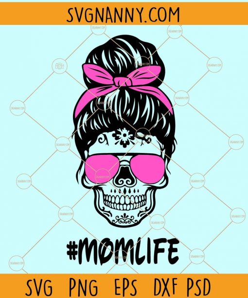 Mom Life skull SVG, Messy bun skull svg, Messy bun svg, Messy bun hair SVG, Mom Life svg, Mom of both SVG, Messy buns svg, Boy and Girl Mom SVG, Momlife skull Svg, Skull Girl SVG, Woman Skull Svg #momlife files