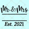 Mr and Mrs SVG,, Just married Svg, Bride Svg, Groom Svg, Wife Svg, Mr. & Mrs. Spilt Monogram SVG, bride and groom svg file
