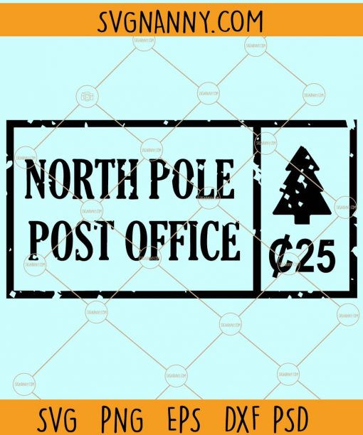 North Pole AirMail svg , Santa Stamp, Christmas Letter, Santa Sack, Polar Express SVG, Merry Christmas Svg, Christmas Png, Christmas Svg files