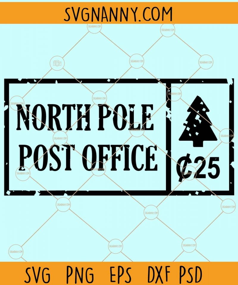 North Pole Post office svg , Santa Stamp, Christmas Letter, Santa Sack ...