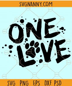 One Love SVG Cut File Graphic File for Cricut svg