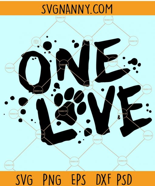 One Love SVG Cut File Graphic File for Cricut svg