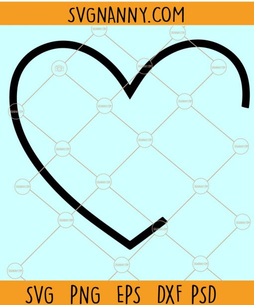Open Heart SVG, Customized heart SVG, Open heart shape SVG, Heart shape SVG, Heart SVG, heart svg bundle, floral heart svg, valentines heart svg, love heart svg,
