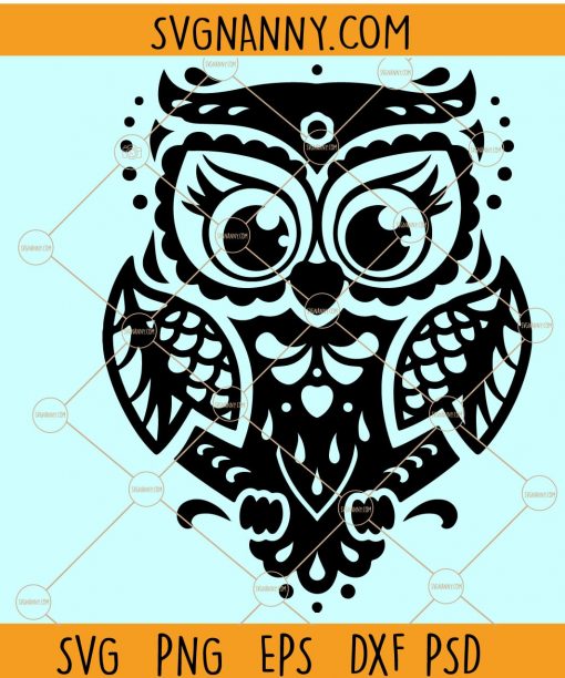 Owl Mandala SVG, Mandala Owl SVG, Owl Lover Vector, Zentangle owl svg, Owl for cricut, zentangle for cricut, owl png, owl mandala free, zentangle bird svg, Owl SVG file,