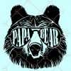 Papa Bear SVG files for cricut, Papa bear face svg, ,fathers day svg, bear family svg, papa bear files
