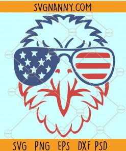 Patriotic Eagle With Sunglasses SVG, American Eagle Svg, 4th Of July Svg, Eagle flag SVG, American flag svg, fourth of July svg, Eagle svg, Patriotic Eagle Svg Files