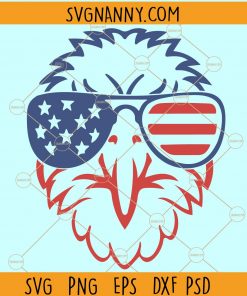 Patriotic Eagle With Sunglasses SVG, American Eagle Svg, 4th Of July Svg, Eagle flag SVG, American flag svg, fourth of July svg, Eagle svg, Patriotic Eagle Svg Files