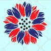 Patriotic sunflower SVG, American flag sunflower svg, 4th of July Svg, American Flag Svg, American flag sunflower svg free, 4th of July sunflower svg, memorial sunflower svg, sunflower flag svg file