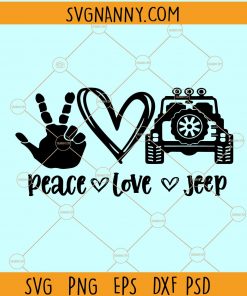 Peace Love Jeep svg, Jeep svg, Love jeep svg, Jeep Car SVG, Jeep girl svg, jeeper svg, Jeep Girl svg, Jeep Wrangler svg, Jeep Front svg, Off Road Vehicle SVG  file