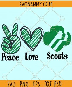 Peace love Scouts SVG, Scout mom svg, Scout Life svg, girl scout logo svg, scout svg, camping svg, Scouts shirt SVG, scout Trefoil Logo svg File