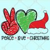 Peace love Christmas svg, peace svg, love svg,  Christmas svg, Merry Christmas svg, christmas gift svg, holiday svg, Christmas shirt svg  files