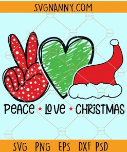 Peace love Christmas svg, peace svg, love svg,  Christmas svg, Merry Christmas svg, christmas gift svg, holiday svg, Christmas shirt svg  files