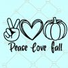 Peace love fall svg, pumpkin svg, fall shirt svg, fall svg, fall pumpkin svg, Halloween svg, cheetah print pumpkin svg, Peace love fall, pumpkin cut files, fall quote svg file