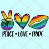 Peace love pride svg, Gay Pride svg, Ally svg, LGBT Support svg, LGBT Pride Svg, Pride Rainbow Svg, Equality Svg, Support LGBT Rights svg, Pride Svg Files, gay svg files