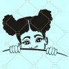 Peekaboo afro girl SVG, Peekaboo Girl Svg, Afro Girl Svg, Black Girl Svg, peeking girl svg file