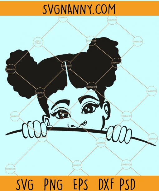 Peekaboo afro girl SVG, Peekaboo Girl Svg, Afro Girl Svg, Black Girl Svg, peeking girl svg file