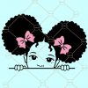 Peekaboo girl with afro puff hair SVG, Peekaboo Girl Svg, Puff Hair svg, Afro Girl Svg, Black Girl Svg, Afro baby Girl Svg, Afro American svg  file