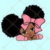 Peekaboo girl with afro puff svg, Peekaboo Girl Svg, Peekaboo svg, Peekaboo afro puff svg, peek a boo with afro pony tail svg