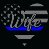 Police wife heart SVG, Blue Line Heart SVG, Thin Blue Line SVG, Thin Blue Line Police Flag SVG, Police wife shirt SVG Files