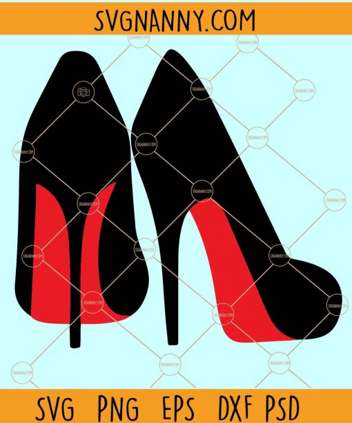 Red Bottom Stiletto heels SVG, Red bottom heels svg, High heels svg, Black stiletto svg, high heels svg, girl boss svg, mom boss svg, pumps svg, black heels svg file