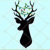 Merry Christmas Deer With Lights SVG, Christmas Reindeer svg, Merry Christmas Svg, Cute Christmas Reindeer SVG, Christmas Reindeer Design svg  files,  Christmas Sign Svg, holiday svg files