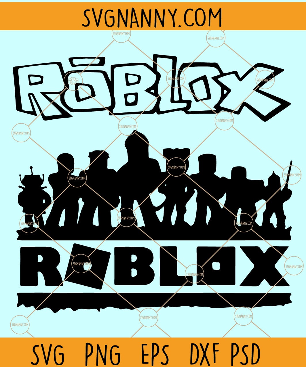 Roblox Logo Birthday Bundle SVG Silhouette, Roblox Svg