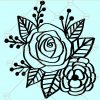 Rose Flower SVG, Floral Decoration SVG, Roses template SVG, Rose wreath svg, Flowers SVG, Flower Bouquet svg, Rose Floral svg file