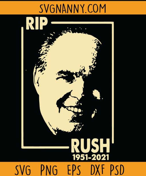 Rush Limbaugh SVG, Rip Rush Limbaugh 1951 2021 SV,, Rush Limbaugh shirt SVG, RIP Rush Limbaugh svg, Rush Limbaugh SVG Radio Show Host SVG, Raised Right SVG