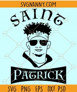 Saint Patrick with Aviators SVG, St Patrick Mahomes SVG, KC Chiefs SVG, Chiefs Tee SVG, St Patrick Day Shirt SVG, Kansas City svg, Patrick Mahomes cut file, St Patrick Mahomes Kansas City Chiefs SVG