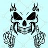 Skeleton Middle Finger svg, Halloween skeleton finger svg, skull middle finger svg, Middle Finger svg, Middle Finger Hand Svg files