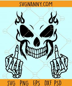 Skeleton Middle Finger svg, Halloween skeleton finger svg, skull middle finger svg, Middle Finger svg, Middle Finger Hand Svg files