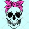 Skull Bandana SVG, Skull SVG, Skull SVG files, Skull with bandana SVG, Gothic SVG, Halloween SVG, Skull shirt SVG, Mom life SVG file